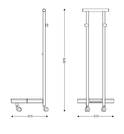 Carrello per trasporto Purificatore aria JVD